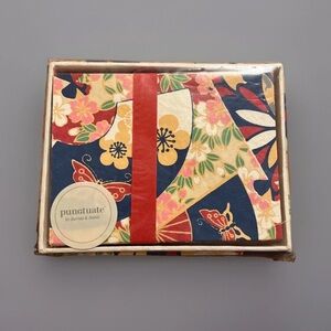 PUNCTUATE PREMIUM BOXED NOTECARDS BY BARNES & NOBLE, ASIAN FAN PATTERN